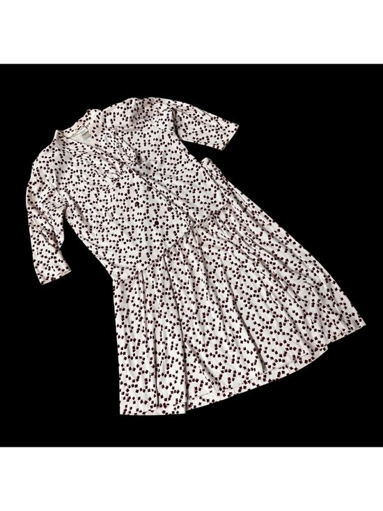 Aileen Dresses & Skirts - Vintage Skirt Top Set Size Large Cream Burgundy Geometric 1980s Shoulder Pads